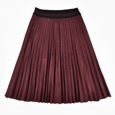 Suede Pleated Skirt - Kidichic